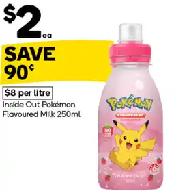 Woolworths Inside Out Pokémon Flavoured Milk offer