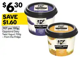 Woolworths Gippsland Dairy Twist Yogurt offer