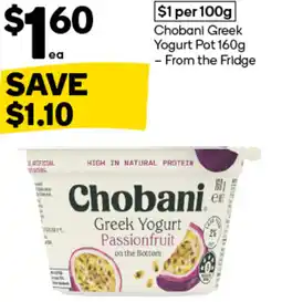 Woolworths Chobani Greek Yogurt Pot offer