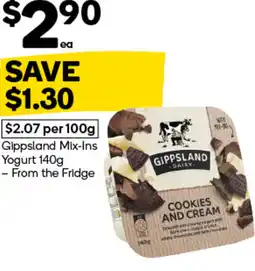Woolworths Gippsland Mix-Ins Yogurt offer