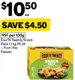 Woolworths Four'N Twenty Snack Pack offer