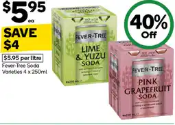Woolworths Fever-Tree Soda Varieties offer