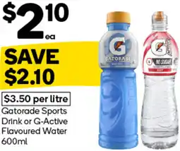 Woolworths Gatorade Sports Drink or G-Active Flavoured Water offer