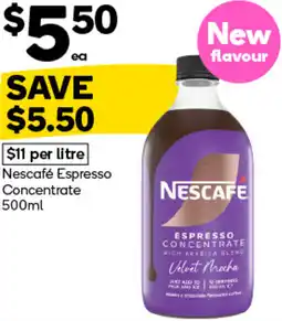 Woolworths Nescafé Espresso Concentrate offer