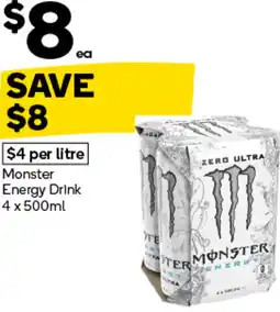 Woolworths Monster Energy Drink offer