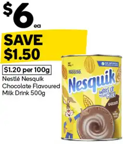 Woolworths Nestlé Nesquik Chocolate Flavoured Milk Drink offer