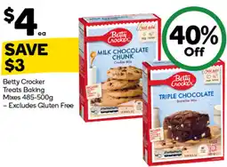 Woolworths Betty Crocker Treats Baking Mixes offer