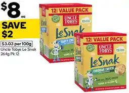Woolworths Uncle Tobys Le Snak offer