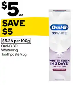 Woolworths Oral-B 3D Whitening Toothpaste offer