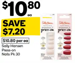 Woolworths Sally Hansen Press-on Nails Pk 30 offer