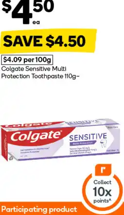 Woolworths Colgate Sensitive Multi Protection Toothpaste offer