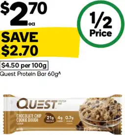 Woolworths Quest Protein Bar offer