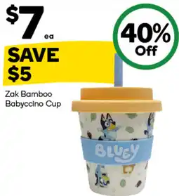 Woolworths Zak Bamboo Babyccino Cup offer