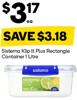 Woolworths Sistema Klip It Plus Rectangle Container offer