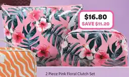 Priceline Mp cosmetics pink floral clutch offer