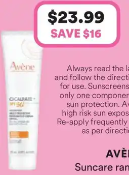 Priceline Avène cicalfate+ spf50ml + multi protective restorative cream spf 50+ offer
