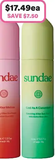 Priceline Sundae Cool As A Cucumber Crackling After Sun Foam offer