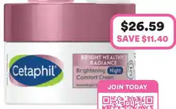 Priceline Cetaphil Bright Healthy Radiance Brightening Night Comfort Cream offer