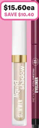 Priceline Revlon glimmer liquid shado ufglo offer