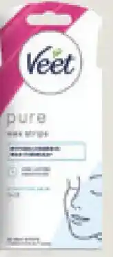 Priceline Veet PURE Cold Wax Strips Face Sensitive Skin offer