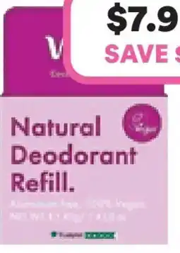 Priceline WILD Natural Deodorant Refill Coconut & Vanilla offer