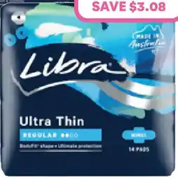 Priceline Libra Ultra Thins Regular Pads with Wings offer