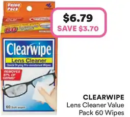 Priceline Clearwipe lens cleaner value pack offer