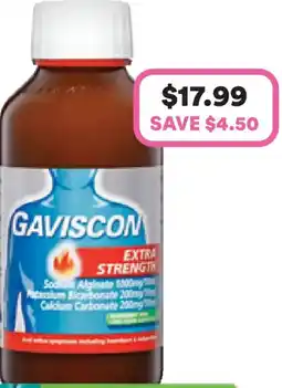 Priceline Gaviscon Extra Strength Peppermint Oral Liquid Suspension offer