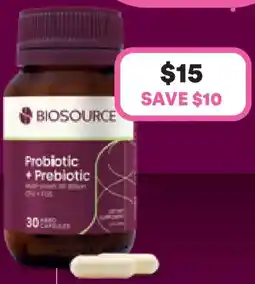 Priceline Biosource probiotic + prebiotic offer