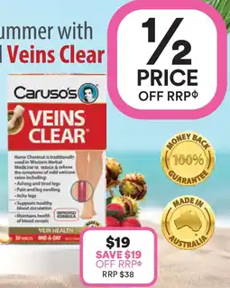 Priceline Caruso's Natural Health Veins Clear offer