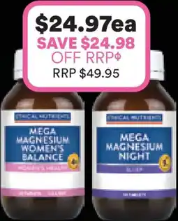 Priceline Ethical Nutrients Mega Magnesium Night offer