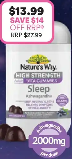 Priceline Nature's Way High Strength Adult Vita Gummies Sleep Ashwagandha offer