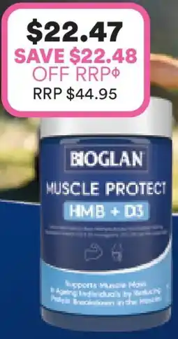 Priceline Bioglan Muscle Protect HMB + D3 offer