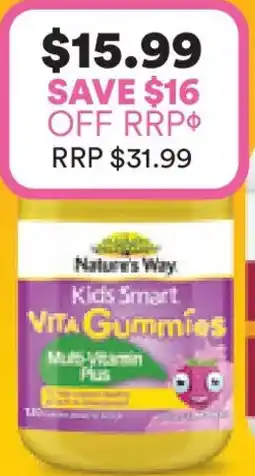 Priceline Nature's Way Kids Smart Vita Gummies Multi-Vitamin Plus Berry Flavour offer