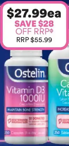 Priceline Ostelin Vitamin Vitamin D3 1000IU offer
