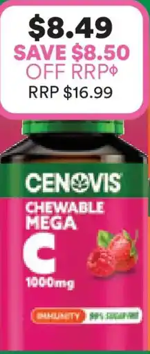 Priceline Cenovis Chewable Mega C 1000mg Berry Flavour offer