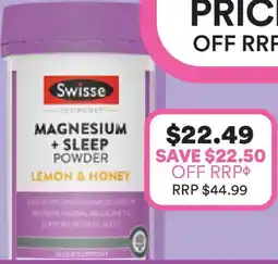 Priceline Swisse Ultiboost Magnesium + Sleep Powder Lemon & Honey offer
