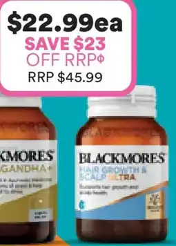 Priceline Blackmores hair growth & scalp ultra offer