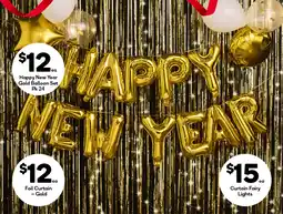 Woolworths Happy New Year Gold Balloon Set Pk 24 offer