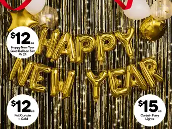 Woolworths Foil Curtain - Gold offer