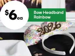 Woolworths Bow Headband Rainbow offer