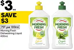 Woolworths Morning fresh dishwashing liquid offer