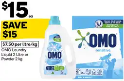 Woolworths OMO Laundry Liquid or Powder offer