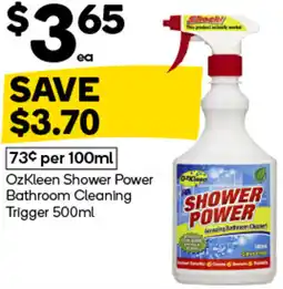 Woolworths OzKleen Shower Power Bathroom Cleaning Trigger offer