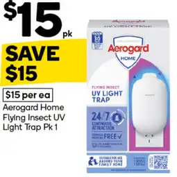 Woolworths Aerogard home flying insect uv light trap pk 1 offer