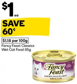 Woolworths Fancy Feast Classics Wet Cat Food offer