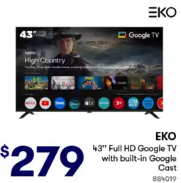 Woolworths EKO 43" Full HD Google TV with built-in Google Cast offer