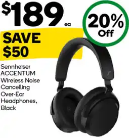 Woolworths Sennheiser accentum wireless noise cancelling Headphones, Black offer