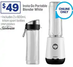 Officeworks Insta Go Portable Blender White offer