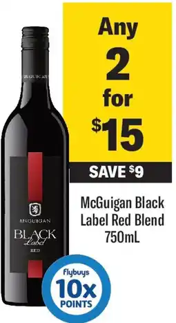 Coles McGuigan Black Label Red Blend offer